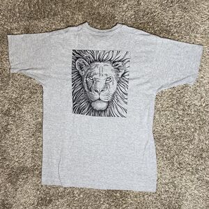 Vintage Made in USA Single-Stitch Big Cat Country St. Louis Zoo Lion Graphic XL